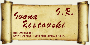 Ivona Ristovski vizit kartica